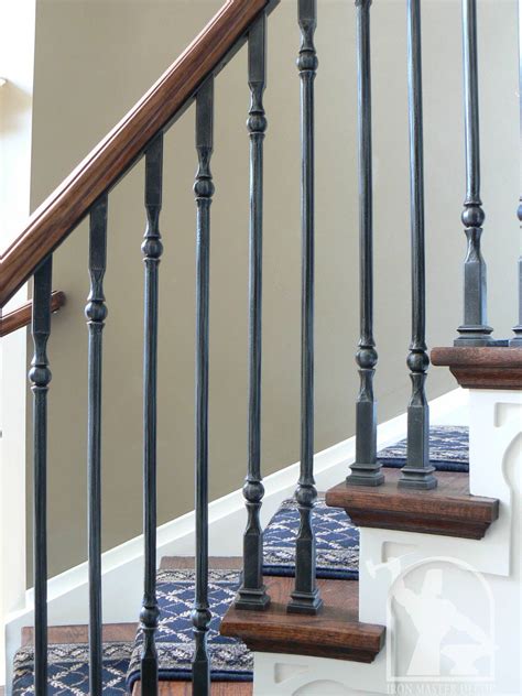 Our wrought iron indoor railings are custom designed and hand fabricated to match your esthetic vision, complement your style and enhance your home's beauty. Iron Master | Interior railings, Wrought iron stair railing, Wrought iron staircase
