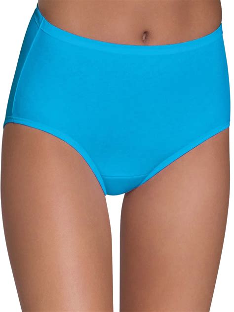 Womens Comfort Covered Cotton Brief Panties 6 Pack