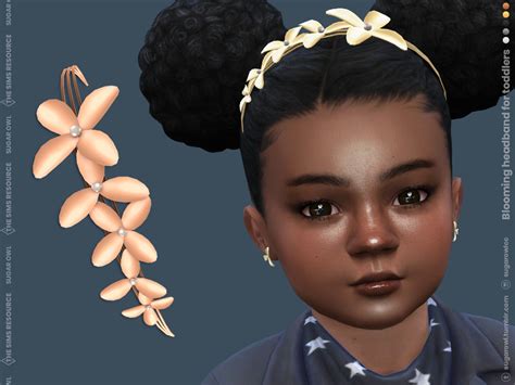 Blooming Headband For Toddlers By Sugar Owl At Tsr Sims 4 Updates
