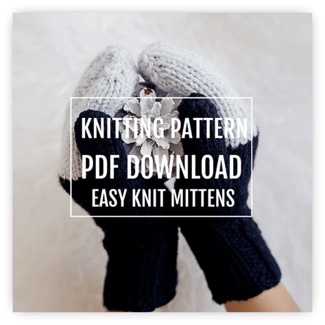 Easy Knit Mittens Pdf Download Leelee Knits