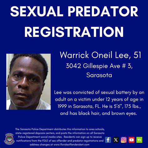 sexual predator notification for the city of sarasota the suncoast news and scoop