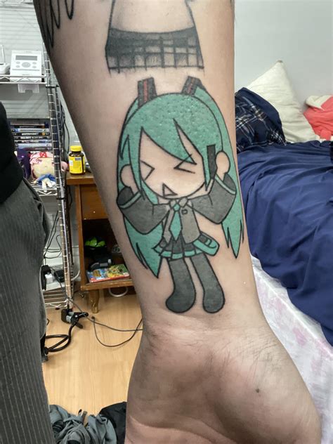 here s my miku tattoo from about a year ago vocaloid