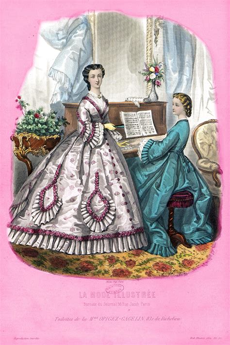 Chic A Gigot — La Mode Illustrée No 35 31 Août 1862 Paris