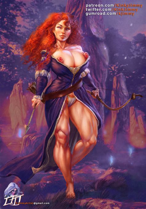 Brave S Merida Thicc Pinup By Kinkyjimmy Hentai Foundry