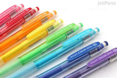 Pilot Color Eno Erasable Mechanical Pencil 07 Mm 8 Color Bundle