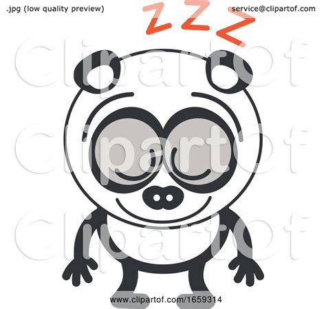 Cartoon Sleeping Panda By Zooco 1659314