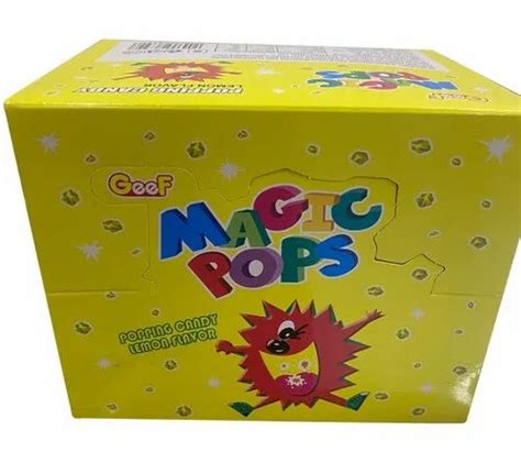 Geeef Light Yellow Magic Pops Lemon Flavor Candy Packaging Type Box