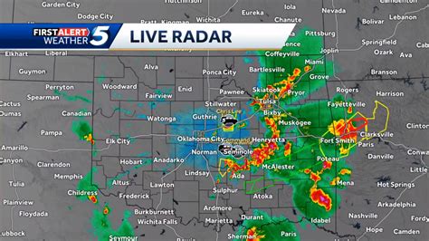 Live Radar Tracking Heavy Rain Storms Moving Through Oklahoma