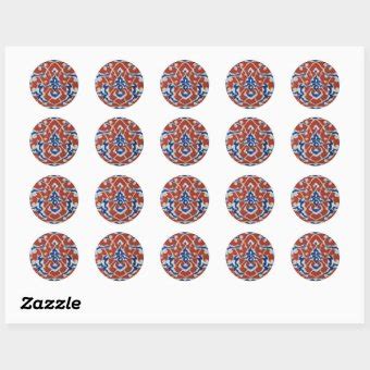Red Iznik Turkish Tile Ottoman Empire Classic Round Sticker Zazzle