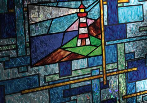 Coastal Scenes Stained Glass Window Film And More