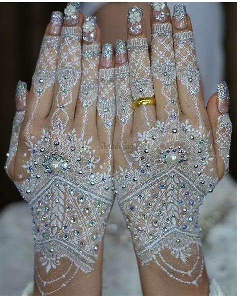 33 White Henna Designs For Brides That Are Trending Desain Henna