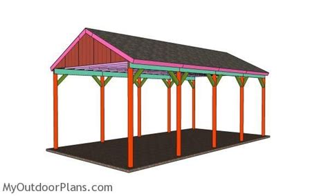 The best diy carport design will keep your car safe from the bleaching effects of the sun and damage from other with this plan, you can decide to add a concrete floor later on or to use crushed asphalt instead. 20x40 RV Carport - Free DIY Plans | MyOutdoorPlans | Free ...