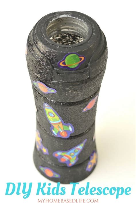 The best telescopes for kids, teens, and beginners including refractor and reflector models with a finderscope to see the stars and planets clearly. DIY Space Themed Telescope for Kids | My Home Based Life