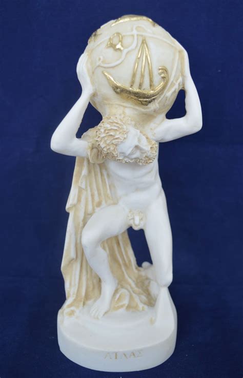 Escultura del Atlas Estatua envejecida del Titán Griego Etsy España