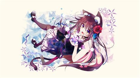 2480x900 Nekomimi Girl Cat 2480x900 Resolution Wallpaper Hd Anime 4k