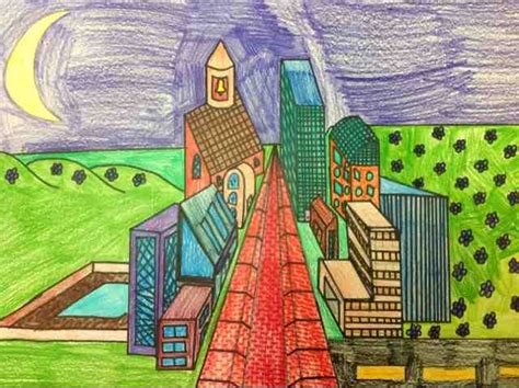 The Art Room 4th Grade One Point Perspective Cities