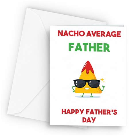 Nacho Average Father Fathers Day Card A5 Greetings Card Etsy