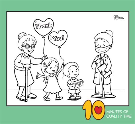 Thank You Doctors And Nurses Coloring Page 10 Minutes Of Quality Time