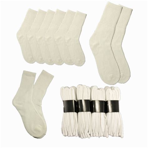 Plain White 3or12 Pairs Men Crew Sport Socks Cotton Calf Cushioned Ebay