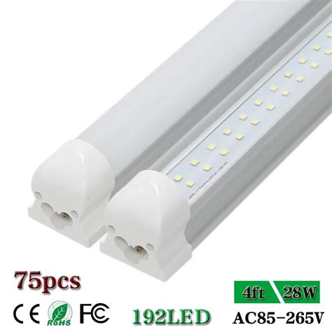 4 Ft Led Tube Lights T8 Integrated Double Row 120cm 1200mm 4ft Led Tube Lights Warmcold White