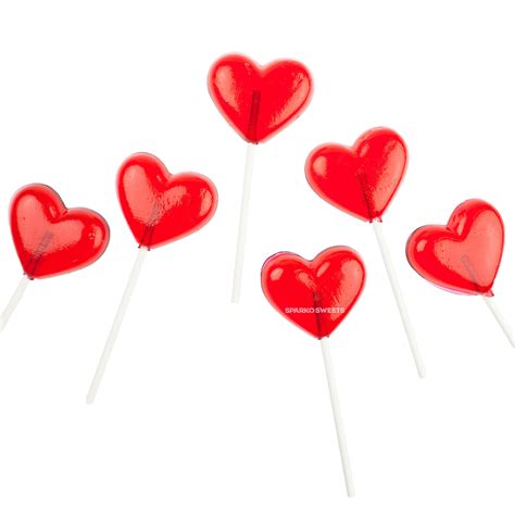 Red Heart Lollipops For Happy Valentines Day Candy Hearts Ts Party