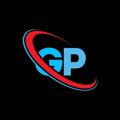 Gp Logo Gp Design Blue And Red Gp Letter Gp Letter Logo Design