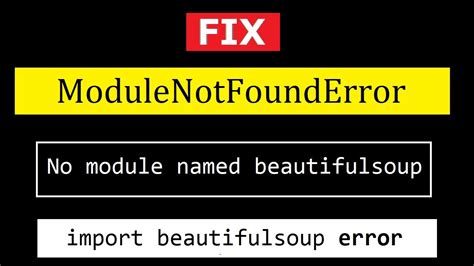 Fix ModuleNotFoundError No Module Named 100 Solution YouTube