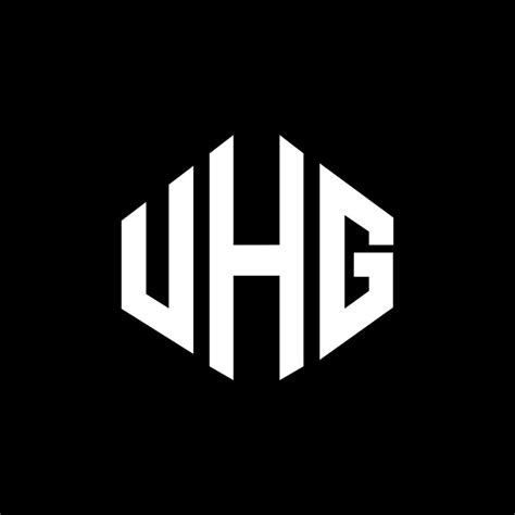 Uhg Buchstaben Logo Design Mit Polygonform Uhg Polygon Und Würfelform