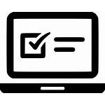 Icon Laptop Exam Questionnaire Web Test Svg
