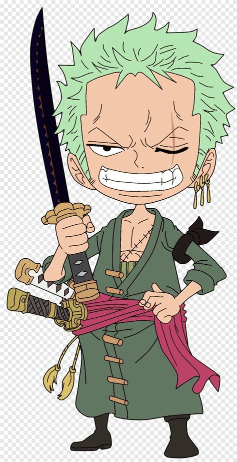 Green Haired Male Anime Character Holding Sword Illustration Roronoa