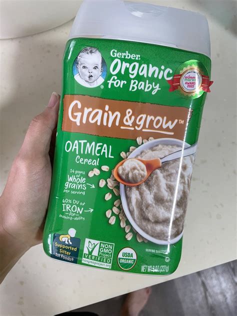 Gerber Grain And Grow Oatmeal Cereal Babies And Kids Nursing And Feeding
