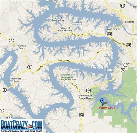 Lake Of The Ozarks Map With Cove Names Maps Catalog Online