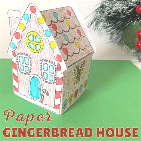 Paper Gingerbread House Template Included Messy Little Monster
