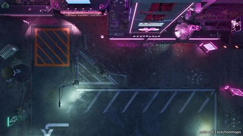 Dystopian City Parlour Cyberpunk Static Battle Map Cyberpunk Rpg