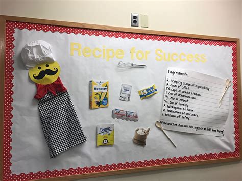 Recipe For Success Bulletin Board Bulletin Boards Classroom Decor