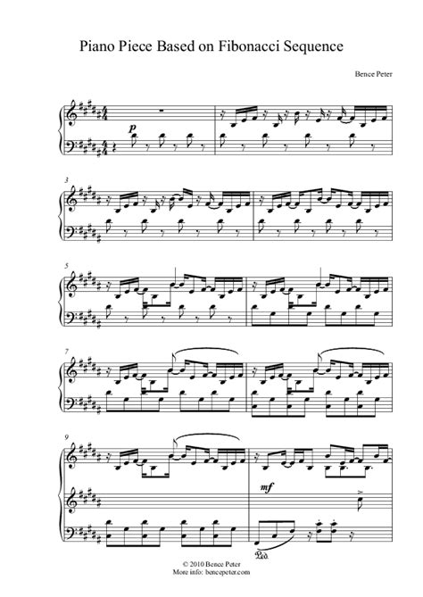 A sequence is where a passage of music is repeated at a higher or lower level of pitch. Piano Piece Based on Fibonacci Sequence | NERD STUFF | Piano sheet music, Music, Piano
