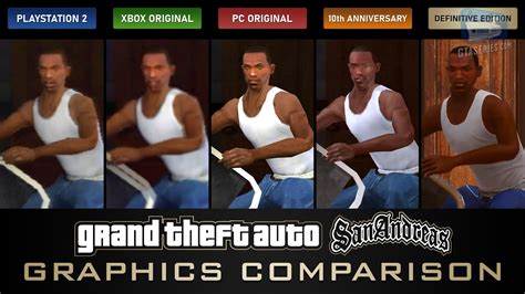 GTA San Andreas Definitive Edition Comparison PS Xbox PC Mobile Remaster YouTube