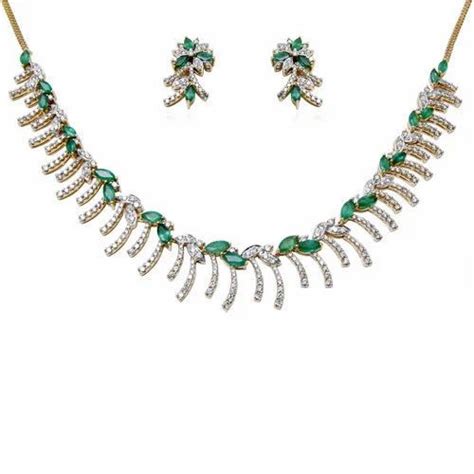 Emerald Jewellery Beautiful Emerald Diamond Tanmaniya Set Exporter