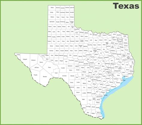 Map Of South Texas Counties And Travel Information Download Free
