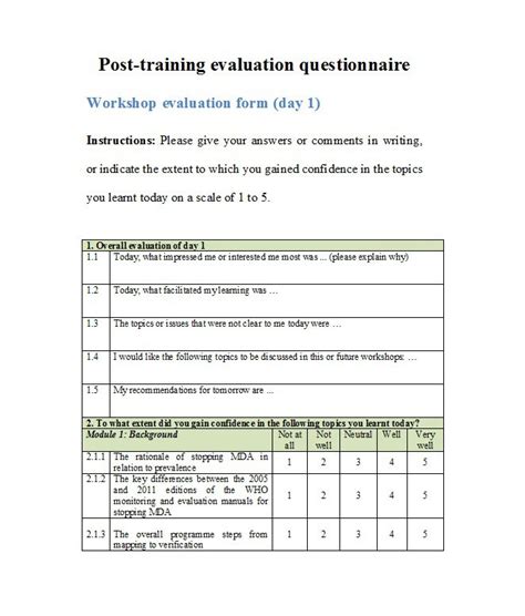 questionnaire templates word  template