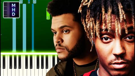 Juice Wrld And The Weeknd Smile Piano Tutorial Easy Youtube