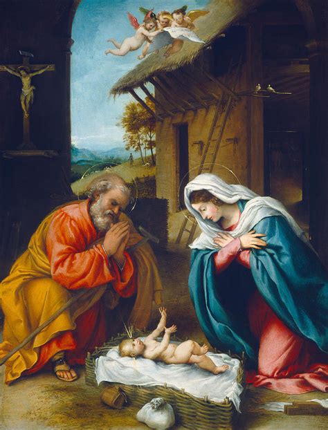 The Nativity 1523 Painting By Lorenzo Lotto