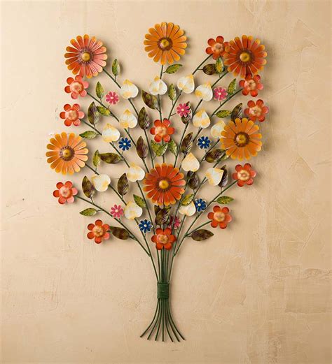 Metal Flower Bouquet Wall Art Plowhearth