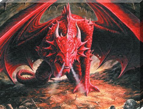 Anne Stokes Dragons Lair Canvas Print Buy Online At