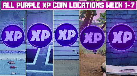 Players can use the map above to find all the gold xp coins. All 28 Purple XP Coins Locations in Fortnite (week 1-7 ...