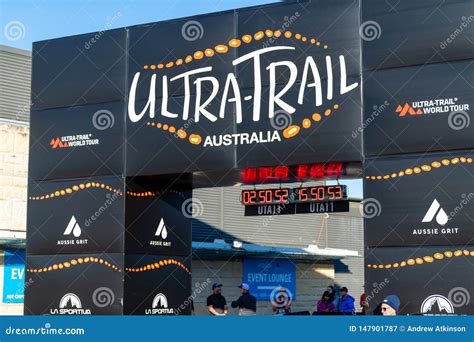 Ultra Trail Australia Uta11 Race Finish Line Editorial Photography