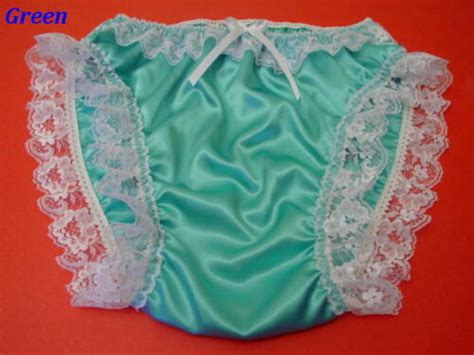 Dbl Silky Satin Frilly Sissy Panties Choice Of Colors Ebay