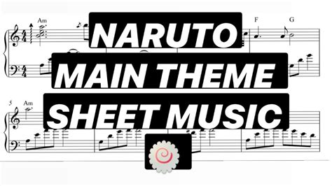 Naruto Main Theme Sheet Music Finally Youtube