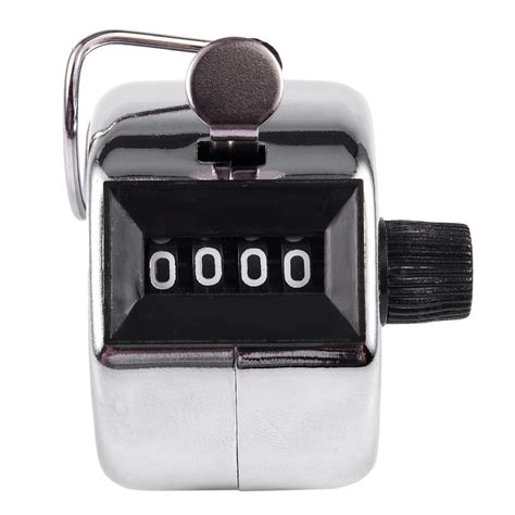 Cod 4 Digit Number Clicker Golf Hand Tally Click Counter Silver Lkj