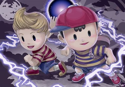 Ness And Lucas Earthbound Super Nintendo Games Nintendo Art Nintendo Characters Video Game